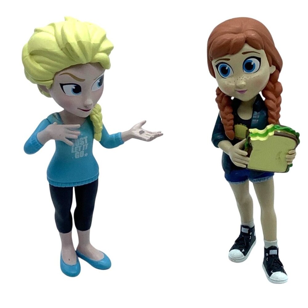 Disney 2018 Anna & Elsa Funko Rock Candy Comfy Princess Vinyl Figures 5" FLAW‎